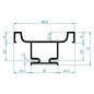 ADI Profil Gola vertical intermediar,4.5m - nou